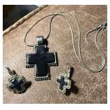 Black Onyx Cross Jewelry Set