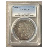 VF30 1894-S Morgan Silver Dollar