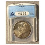 MS63 1926-S Silver Peace Dollar