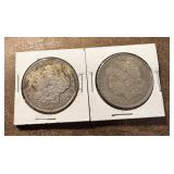 2 1921 Morgan Silver Dollars
