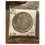 1921 Morgan Silver Dollar