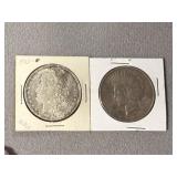 2 Silver Dollar Coins