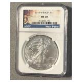 MS70 2014 W American Silver Eagle