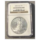 GEM UNC 2008 ASE $1 Coin