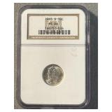 MS 66 1945 S Mercury Dime