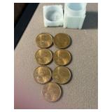 7 Sacagawea Golden Dollars
