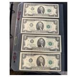 8 Two Dollar Bills