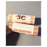 2 Rolls of UNC State Quarters