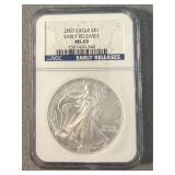 MS 69 2007 American Silver Eagle