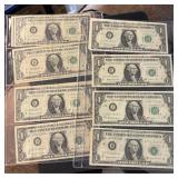 12 1963 $1 Federal Reserve Notes