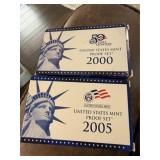 2000 & 2005 US Mint Proof Sets