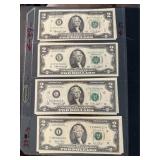 8 Two Dollar Bills