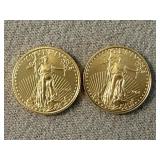 2 2014 $5 American Gold Eagle Coins