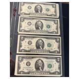 8 Two Dollar Bills