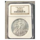 MS 69 2002 American Silver Eagle Coin