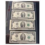 8 Two Dollar Bills