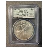 MS69 2014-S American Silver Eagle