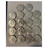 18 1970's Kennedy Halves