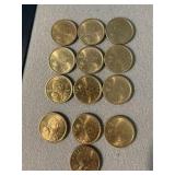 13 Sacagawea Golden Dollars