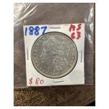 1887 Morgan Silver Dollar