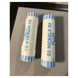 2 Rolls of UNC Jefferson Nickels