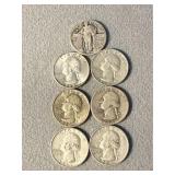 7 Silver Quarters