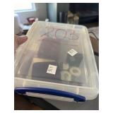 1.75 L Tote Box & Misc Collectibles