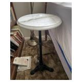 Marble Top Pedestal Plant Stand