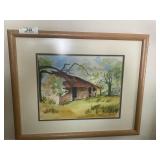Framed Watercolor Painting