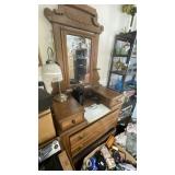 Victorian Marble Insert Dresser & Mirror