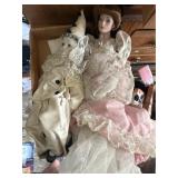 2 Porcelain Face Dolls