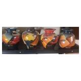 4 Vintage Martha Signed Peruvian Folk Art Vases