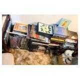 Large Lot of Books, Bear, Basket & More