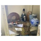 Shelf of Asian Collectibles & Misc