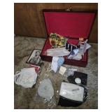 Hinged Box of Masks & Misc.
