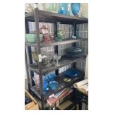 Metal Bookshelf & Asian Style Screen