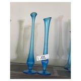 2 Pieces Stretch Glass Bud Vases