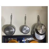 4 Tramontina Stainless Pans