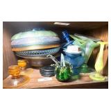 Shelf of Stretch Glass
