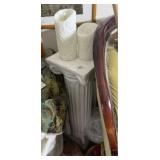 Column Style Pedestal Stand & 2 Electric Candles