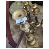 5 Brass Candlesticks