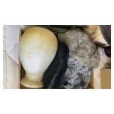 3 Wigs & Foam Head