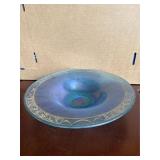 Blue Stretch Glass Bowl