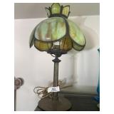 Slag Glass Antique Table Lamp
