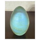 Vandermark Studio Art Glass Egg Paperweight
