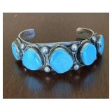 Native American Navajo-Style Row Cuff Bracelet