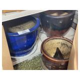 3 Stoneware Planters