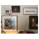 5 Framed Artworks / Prints