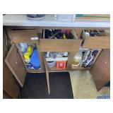 Contents of 3 Kitchen Lower Cabinets