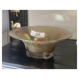 Iridescent Marigold Stretch Glass Bowl